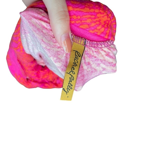 RACHEL Pally Pink And Orange Floral Hawaiian Halter Neck Adjustable Mini Dress - Picture 6 of 6